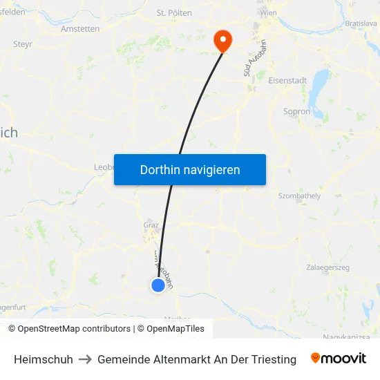 Heimschuh to Gemeinde Altenmarkt An Der Triesting map