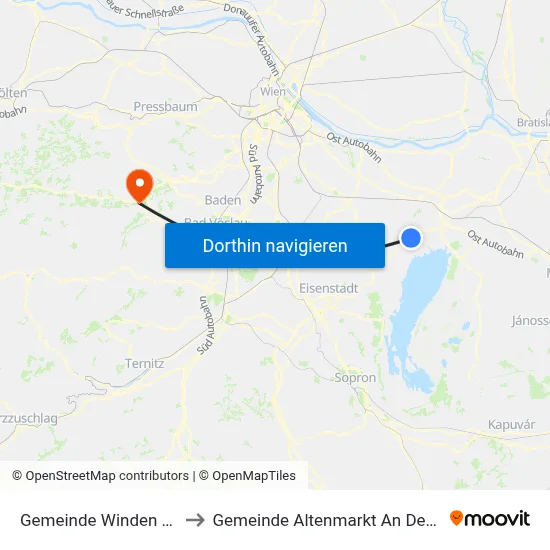 Gemeinde Winden am See to Gemeinde Altenmarkt An Der Triesting map
