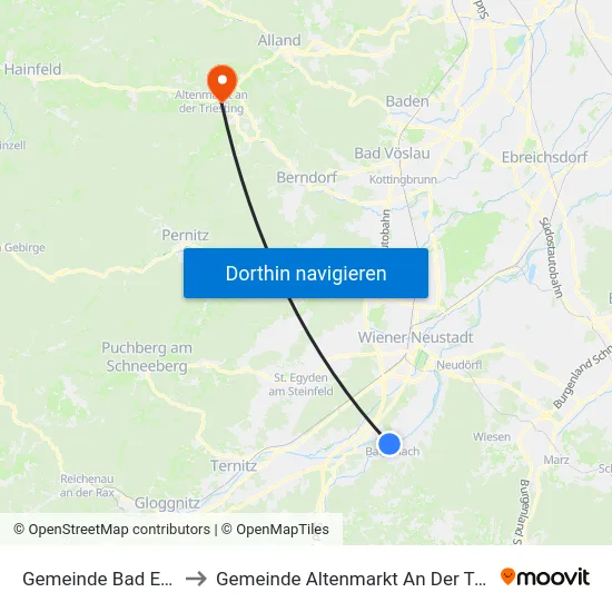 Gemeinde Bad Erlach to Gemeinde Altenmarkt An Der Triesting map