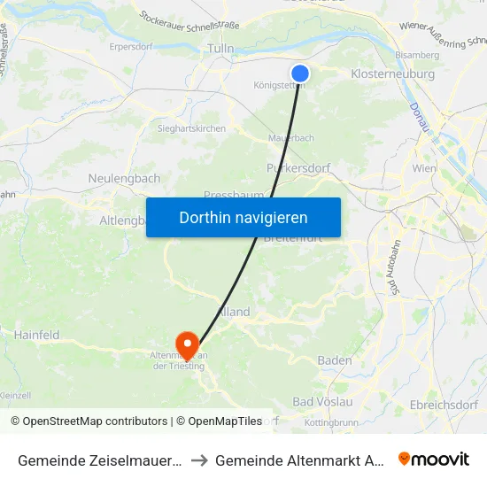 Gemeinde Zeiselmauer-Wolfpassing to Gemeinde Altenmarkt An Der Triesting map