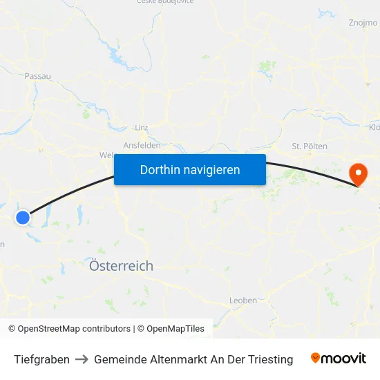 Tiefgraben to Gemeinde Altenmarkt An Der Triesting map