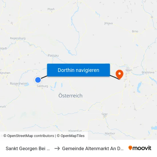 Sankt Georgen Bei Salzburg to Gemeinde Altenmarkt An Der Triesting map