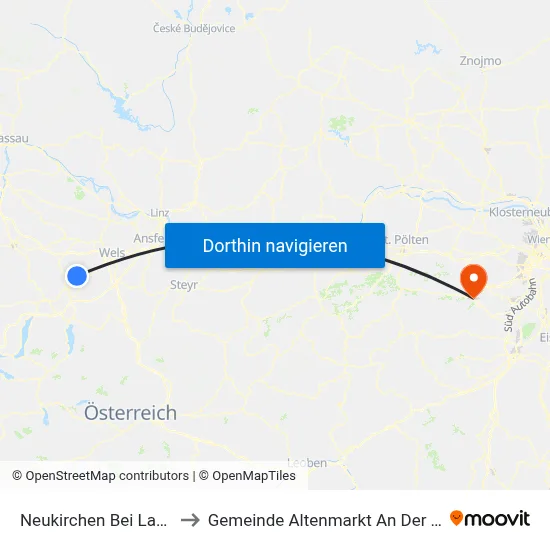 Neukirchen Bei Lambach to Gemeinde Altenmarkt An Der Triesting map