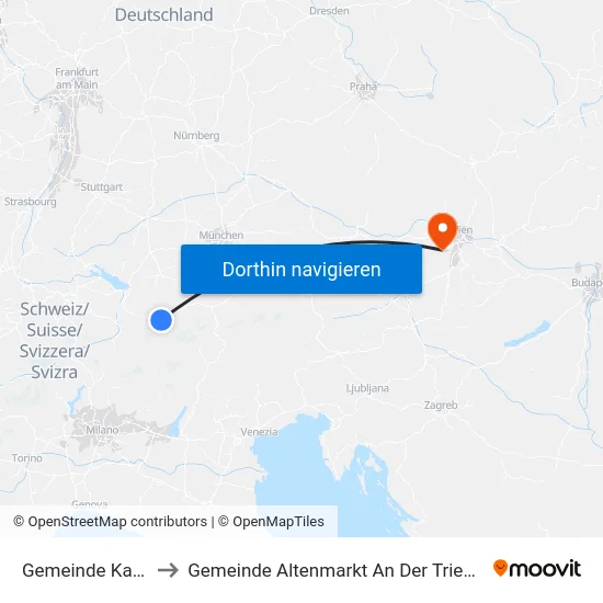 Gemeinde Kappl to Gemeinde Altenmarkt An Der Triesting map
