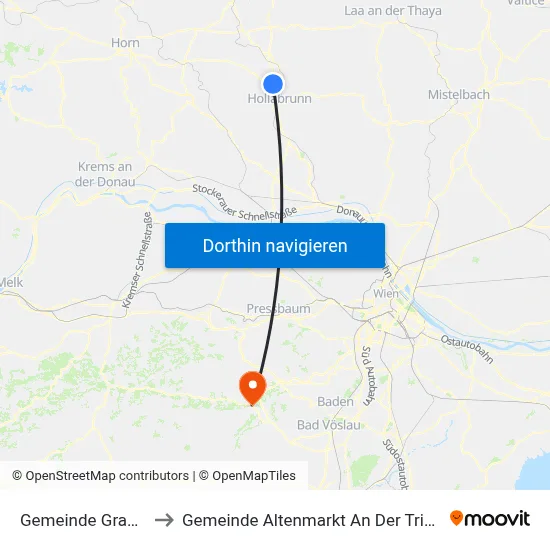 Gemeinde Grabern to Gemeinde Altenmarkt An Der Triesting map