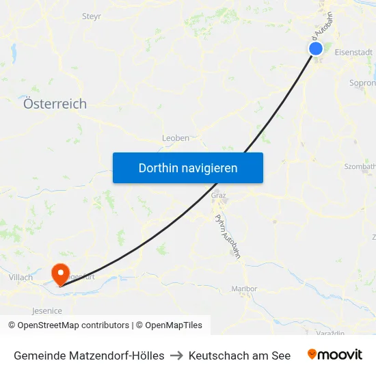 Gemeinde Matzendorf-Hölles to Keutschach am See map