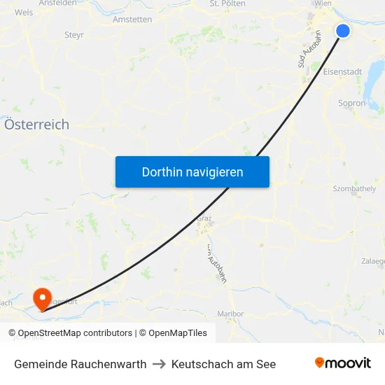 Gemeinde Rauchenwarth to Keutschach am See map