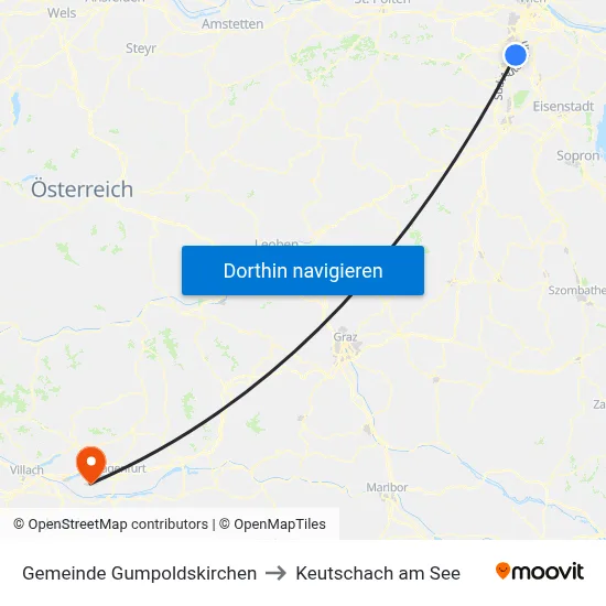 Gemeinde Gumpoldskirchen to Keutschach am See map