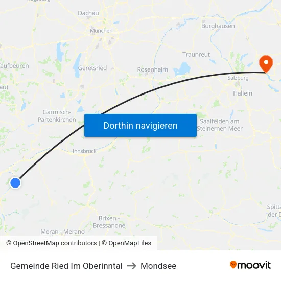 Gemeinde Ried Im Oberinntal to Mondsee map