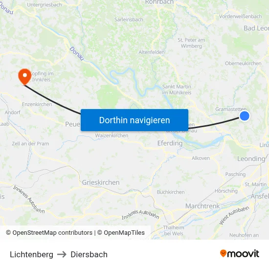 Lichtenberg to Diersbach map