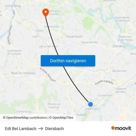 Edt Bei Lambach to Diersbach map