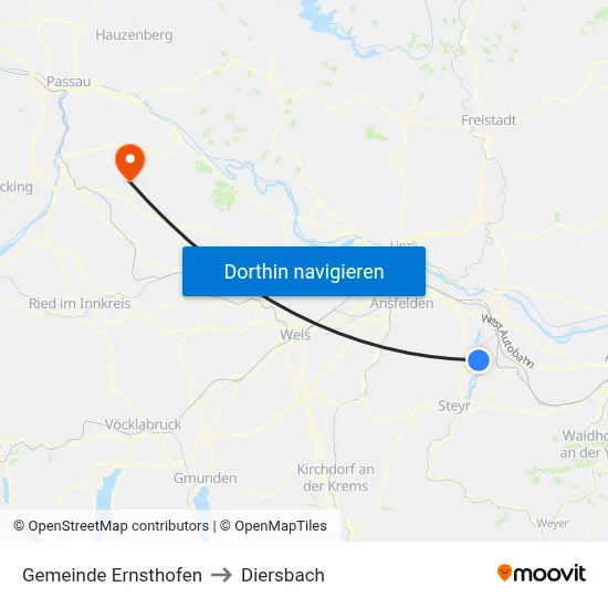 Gemeinde Ernsthofen to Diersbach map