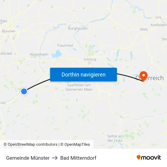 Gemeinde Münster to Bad Mitterndorf map