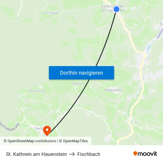 St. Kathrein am Hauenstein to Fischbach map