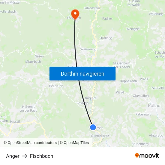 Anger to Fischbach map