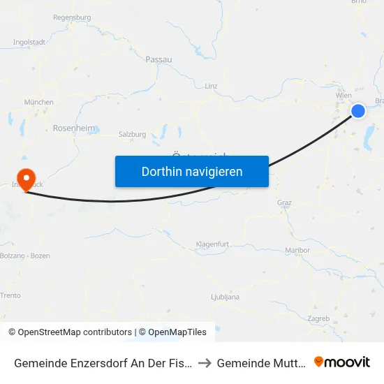 Gemeinde Enzersdorf An Der Fischa to Gemeinde Mutters map