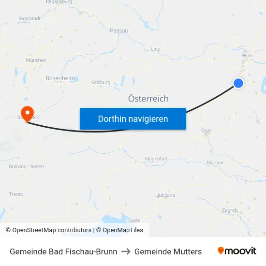 Gemeinde Bad Fischau-Brunn to Gemeinde Mutters map