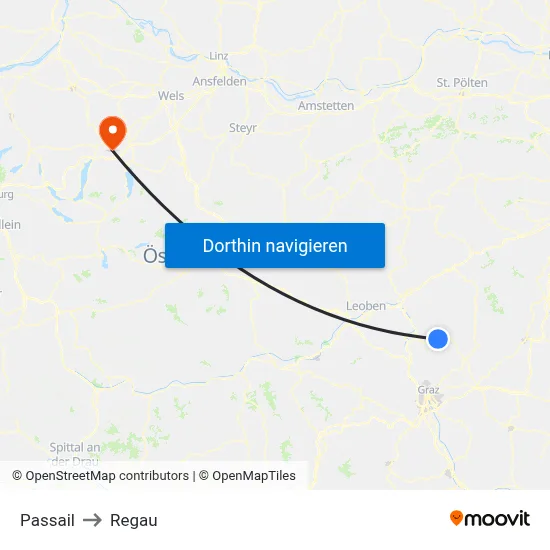 Passail to Regau map