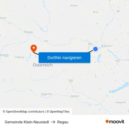 Gemeinde Klein-Neusiedl to Regau map