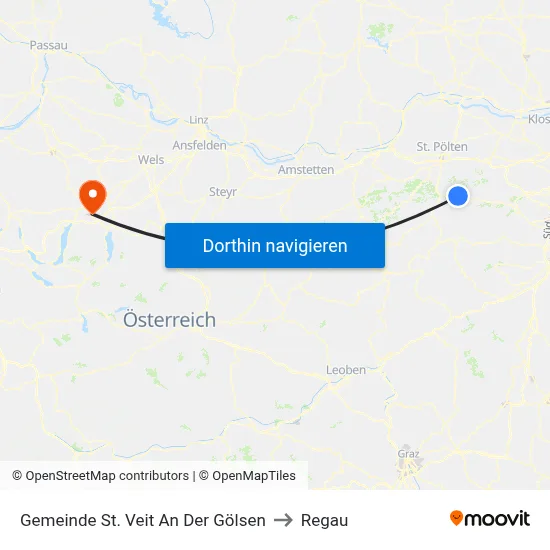 Gemeinde St. Veit An Der Gölsen to Regau map