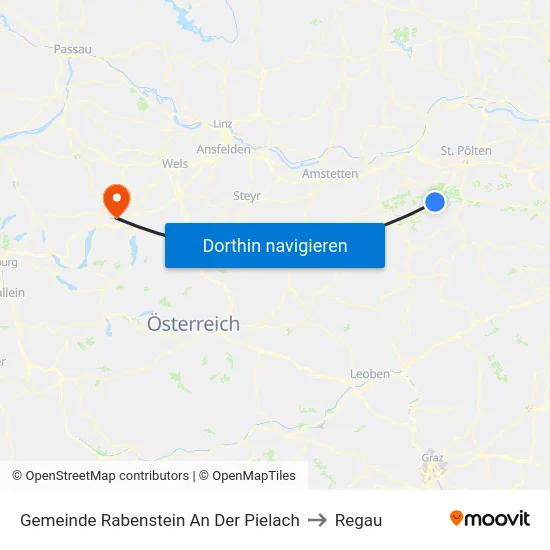 Gemeinde Rabenstein An Der Pielach to Regau map