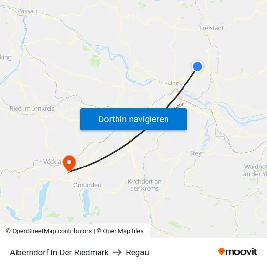Alberndorf In Der Riedmark to Regau map