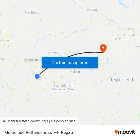 Gemeinde Rettenschöss to Regau map