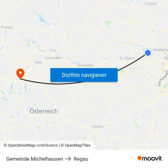 Gemeinde Michelhausen to Regau map