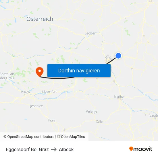 Eggersdorf Bei Graz to Albeck map