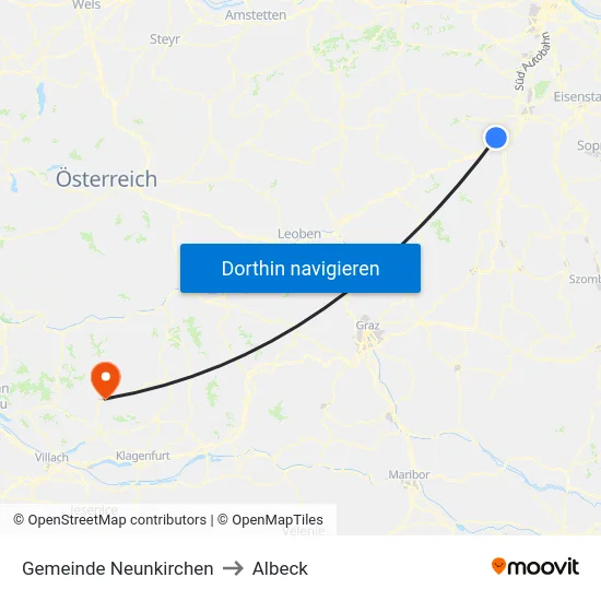 Gemeinde Neunkirchen to Albeck map