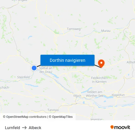 Lurnfeld to Albeck map