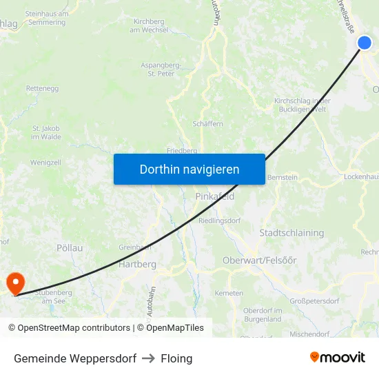 Gemeinde Weppersdorf to Floing map