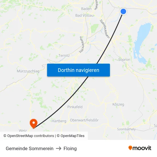 Gemeinde Sommerein to Floing map