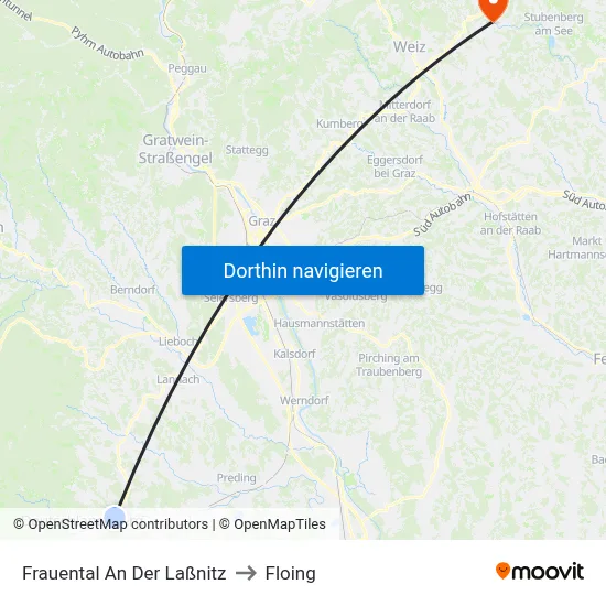 Frauental An Der Laßnitz to Floing map