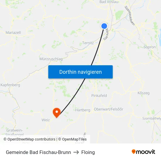 Gemeinde Bad Fischau-Brunn to Floing map