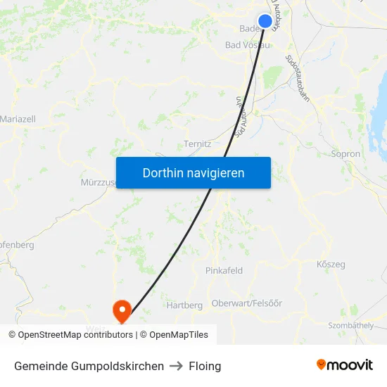 Gemeinde Gumpoldskirchen to Floing map
