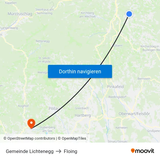 Gemeinde Lichtenegg to Floing map