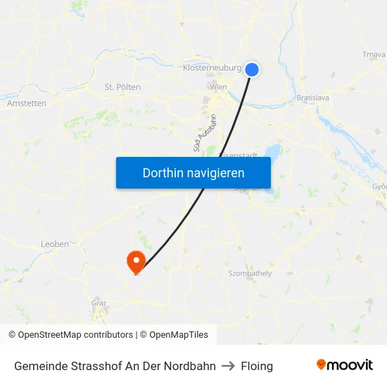 Gemeinde Strasshof An Der Nordbahn to Floing map