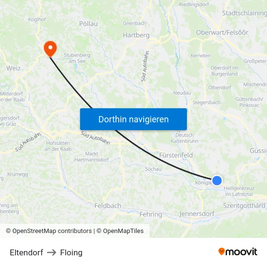 Eltendorf to Floing map