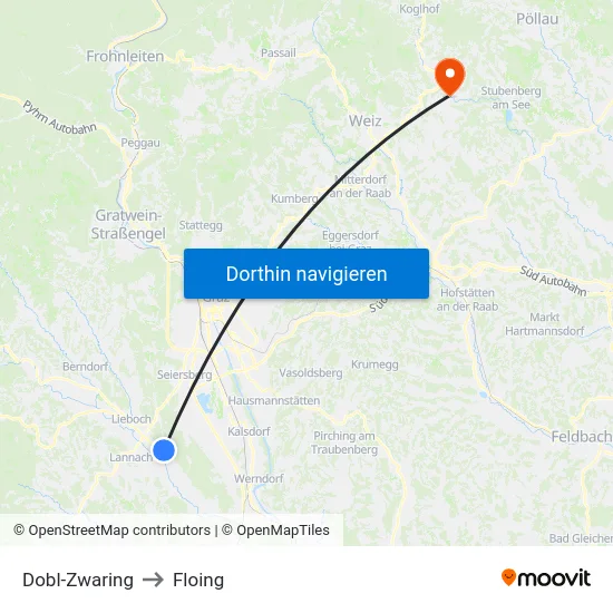 Dobl-Zwaring to Floing map