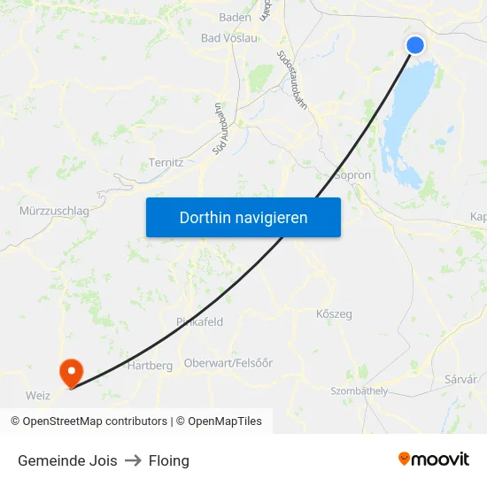 Gemeinde Jois to Floing map