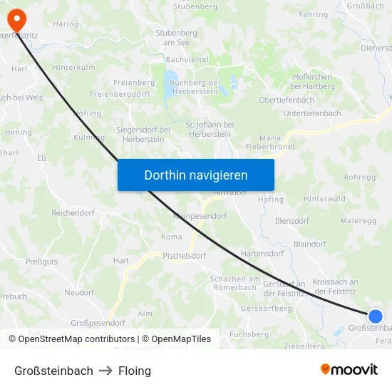Großsteinbach to Floing map