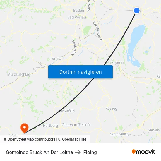 Gemeinde Bruck An Der Leitha to Floing map