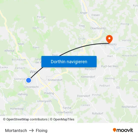 Mortantsch to Floing map