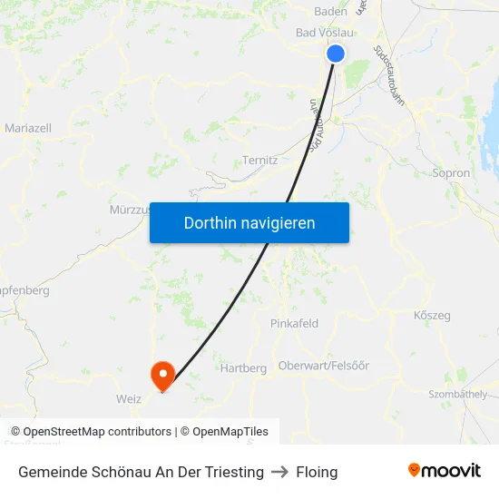 Gemeinde Schönau An Der Triesting to Floing map