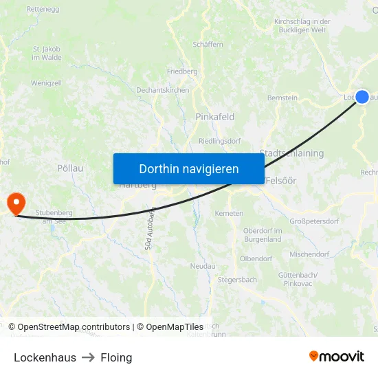 Lockenhaus to Floing map