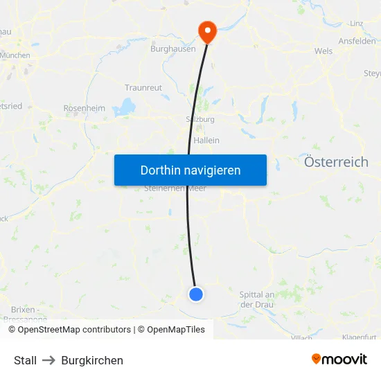 Stall to Burgkirchen map