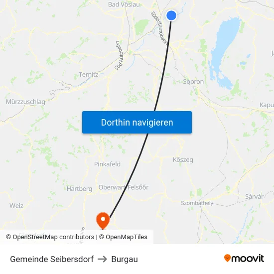 Gemeinde Seibersdorf to Burgau map