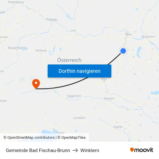 Gemeinde Bad Fischau-Brunn to Winklern map