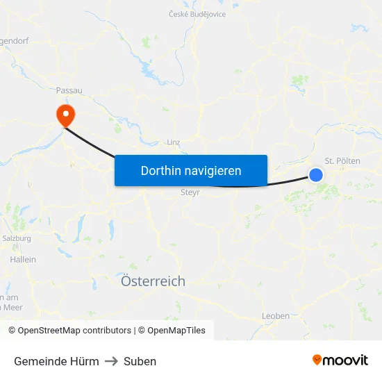 Gemeinde Hürm to Suben map